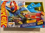 Hot Wheels City T-rex Chomp Down Track New For 2023 Mattel Blue Dinosaur. Price: $39.99.