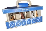 Breyer Horses #59217 Stablemates Wooden Carry Case W/4 Ranch Farm Play Used. Price: $17.70.