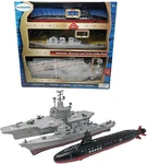 Toy Aircraft Carrier Submarine Battleship Destroyer Combo And 8 Mini Fighter Jet New. Price: $49.99.
