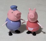 Vintage Peppa Pig Granny & Grandpa Figure Set Of Jazwares 2003 Used. Price: $19.00.