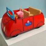 Vtg 2003 Jazwares Peppa Pig Red Interactive Toy Car Playset W/ Figure Used. Price: $14.44.