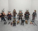 Toysvill Vikings How Train Your Dragon - Action Figures Set Of 6 Used. Price: $14.99.