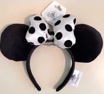 Bnwt Disney Minnie Mouse Polka Dot Black White Satin Bow Ears Headband New. Price: $49.95.