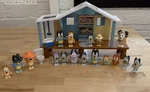 Bluey Action Lot Moose Toys 17 Figures Beach Cabin Playset Accessories Used. Price: $30.00.