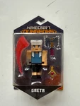Minecraft Dungeons Greta 3" Action Figure Set New Factory Sealed Mattel Oop. Price: $12.99.