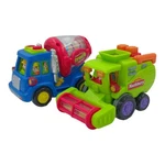 Lot Of 2 Huile Toys Friction Powered Harvester And Cement Mixer Vehicles Used. Price: $12.99.