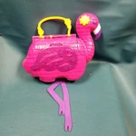 Polly Pocket Pink Flamingo Toy Playset Travel Case Beach Pool Funtime Euc HGC40 Used. Price: $12.75.