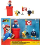 Super Mario Bros 2.5" Action Figures Bowser's Airship Deck Diorama Playset Jakks New. Price: $24.99.