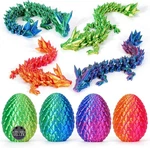 Tboline 4PCS 3D Printed Dragon Egg Articulated Crystal Animal Fidget Toy Small New. Price: $23.98.