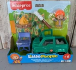 New Fisher Price Little People Camping Playset Pick-up Truck Fire & S'mores. Price: $27.99.