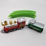 Santa Christmas Rail Train Set With Tracks Kids Push Pull Non-animated Toy Used. Price: $10.36.