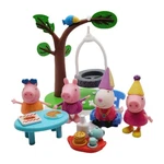 Peppa Pig Birthday Party Playset Toy Figures Hatstree Swing Hasbro Used. Price: $14.95.