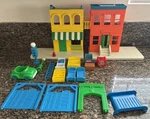 Vintage 1 2 3 Sesame Street Playset, Illco Preschool With Extras Used. Price: $53.99.