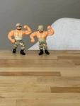 Wwf Hasbro The Bushwhackers Tan Camo Complete Wrestling Figures 1991 With Hats Used. Price: $112.50.