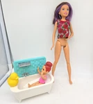 Barbie Skipper Babysitters Inc. Time Playset Toddler Doll & Bathtub FXH05 Used. Price: $7.99.