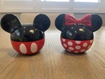 Disney Mickey And Minnie Mouse Ceramic Salt Pepper Shakers Set, Red & Black Used. Price: $23.76.