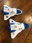 Pair Of Rolling Durable Nasa Space Shuttle With Functional Lights & Sounds Works Used. Price: $16.00.