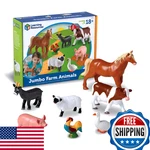 Learning Resources Jumbo Farm Animals - Horse Cow Sheep Chicken Goat Figurines New. Price: $47.00.