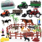 Farm Animals Figures Playset, 40 Pcs Toy Tractor With Plastic Anima... New. Price: $22.92.