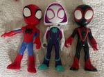 Marvel Spidey And His Amazing Friends Figure 3 Piece Bundle, 4-INCH Scale Action Used. Price: $29.00.