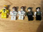 Lot Of 5 Greenbrier Building Blocks Figures Construction Worker Doctor Army Man Used. Price: $12.00.