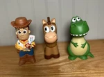 Disney Toy Story Bath Set Of 3 - Woody Bullseye & Rex Used. Price: $10.00.