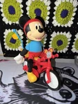 2015 Disney Mickey Mouse Biker Animated Bicycle Toy Fisher-price Works! Used. Price: $15.19.