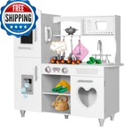 Taohfe Led Upgrade Kitchen Set For Kids Wooden Play Gas Tray Sound New. Price: $176.72.