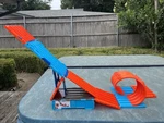 Hot Wheels Race Crate Track Builder 3 Stunts In 1 Set Portable Storage FTH77 Used. Price: $59.00.