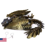 Acocofe 3D Printed Dragon Feathered Wyvern TOYS,16 Inch Large Fidget Arti New. Price: $64.74.