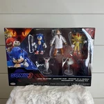 Sonic The Hedgehog 3 Movie 2.5" 5-FIGURE Set Supper Shadow, Gerald Robotnik New. Price: $20.00.