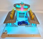 Rare Mattel Disney Cars Precision Series Flo's V8 Cafe Playset (CMJ18) Lights! Used. Price: $755.10.
