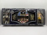 Wwe Championship Jakks United States Belt W/booker & Chris Benoit Figure 2PK New. Price: $145.00.