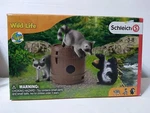 Schleich Wild Life Mischief Raccoons & Skunk # 42596 Complete Play Set New. Price: $19.85.