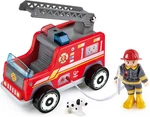 Hape Fire Truck Playset Wooden Engine Toy With Action Figure & Rescue Dog New. Price: $37.53.