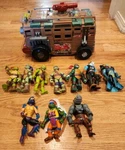 2012 Teenage Mutant Ninja Turtles Shellraiser Assault Van + 10 Figures Playmates Used. Price: $75.00.