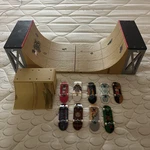 Tech Deck Ultimate Half Pipe Ramp Spin Master 1/4 9 Finger Skateboards Used. Price: $40.00.