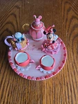 Disney Minnie Mouse Mini Resin Tea Set Used. Price: $60.00.
