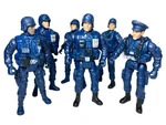 Police Cops Swat Action Figures Kid Connection Lot 6 Officers Soldiers 4" Used. Price: $20.79.