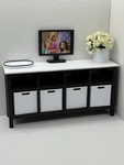 1:6 Scale Dollhouse Storage Shelf 4 Baskets 3DPRINTED Furniture.black No New. Price: $29.95.