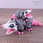 Mini Opossum & Baby Articulated Flexi Desk Pet Cute Toy Choose Color New. Price: $10.99.