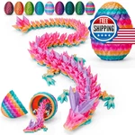 Tboline 12" 3D Printed Dragon Egg, Articulated Crystal Toy Figure Gift New. Price: $24.15.