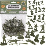 Bmc Cts WW2 Us Infantry Plastic Army Men - 33PC Od Green 1:32 Soldier Figures New. Price: $30.11.
