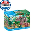 Playmobil Triceratops Family With Scientist, Egg & Nest Ages 4-10 New. Price: $54.56.