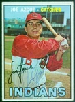 334, Original Autograph, 1967 Topps Baseball Card #336, Joe Azcue, Indians Ungraded. Price: $24.95.