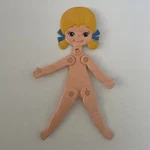Vintage Skinny Jinny Poseable Flat Doll Durham Industries No 1500 Blonde Pigtail Used. Price: $8.50.