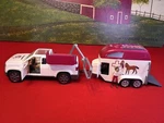 Schleich 42535 Horse Adventures Truck & Trailer Set + Figure Accessories Used. Price: $49.99.