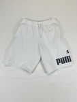 Puma Mens Small White / Black Logo 2-POCKET Drawstring Sweat Shorts Pre-owned. Price: $6.97.