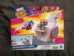 Marvel Stunt Squad Captain America Vs Thanos Tower Smash Playset. Price: $23.99.