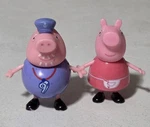 Vintage Peppa Pig Granny & Grandpa Figure Set Of Jazwares 2003 Used. Price: $19.00.